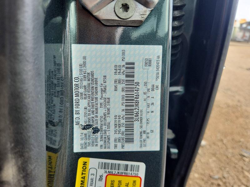 64258886 :رقم المزاد ، 3LN6L2JK8FR614750 vin ، 2015 Lincoln Mkz مزاد بيع