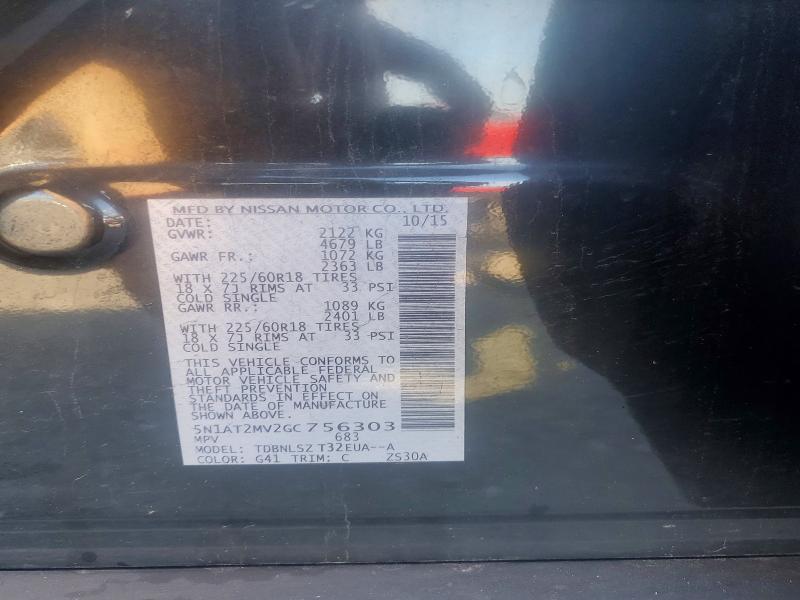 Продаж на аукціоні авто 2016 Nissan Rogue, vin: 5N1AT2MV2GC756303, номер лоту: 63370046