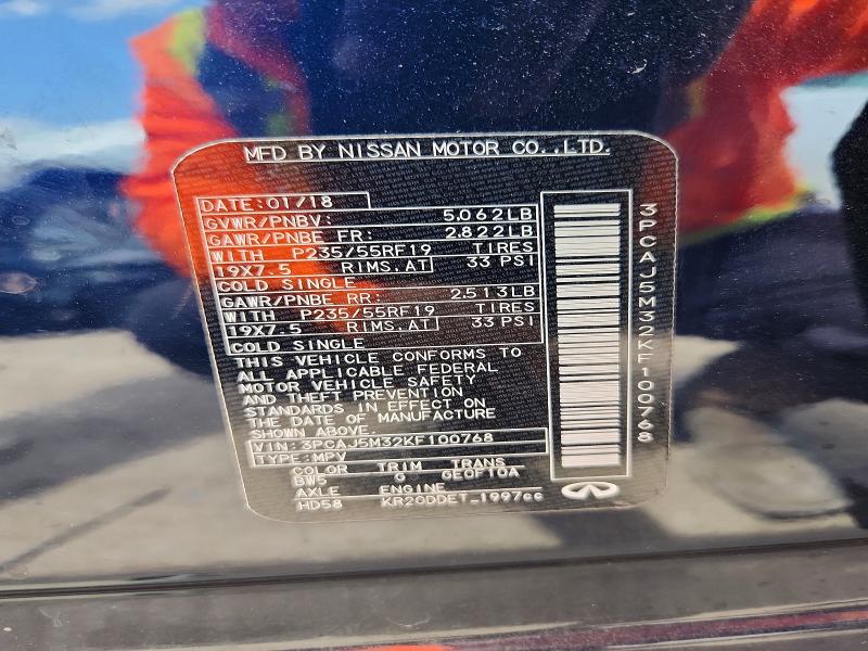 Продажа на аукционе авто 2019 Infiniti Qx50, vin: 3PCAJ5M32KF100768, номер лота: 67001076
