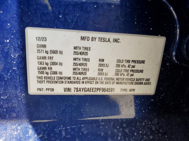 Aukcja sprzedaży 2023 Tesla Model Y, vin: 7SAYGAEE2PF964591, numer aukcji: 65547416