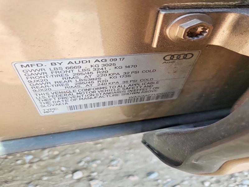 Продажа на аукционе авто 2018 Audi Q7, vin: WA1VAAF71JD013776, номер лота: 65467386