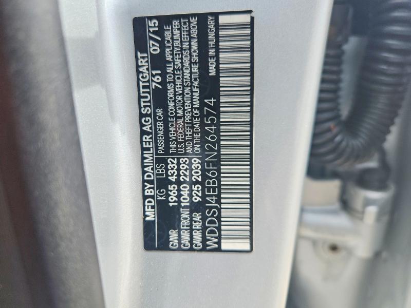 66632406 :رقم المزاد ، WDDSJ4EB6FN264574 vin ، 2015 Mercedes-benz Cla مزاد بيع