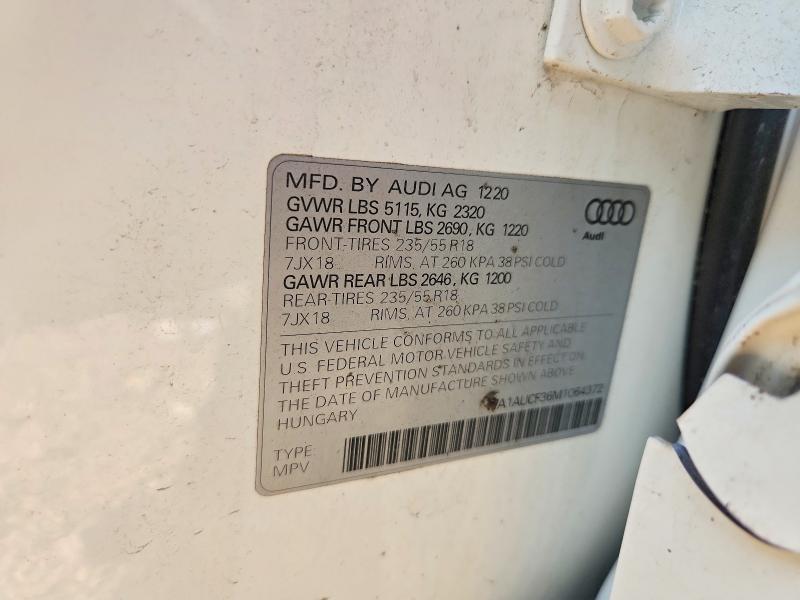 Продаж на аукціоні авто 2021 Audi Q3, vin: WA1AUCF36M1064372, номер лоту: 65094396