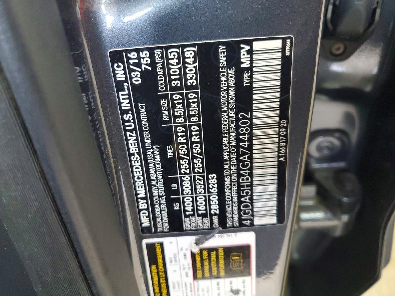 Aukcja sprzedaży 2016 Mercedes-benz Gle, vin: 4JGDA5HB4GA744802, numer aukcji: 64848086