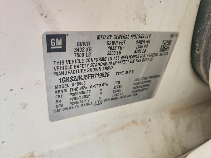 67364966 :رقم المزاد ، 1GKS2JKJ5FR719820 vin ، 2024 Gmc Yukon Xl مزاد بيع