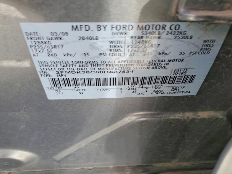 Aukcja sprzedaży 2008 Ford Edge, vin: 2FMDK38C68BA87534, numer aukcji: 65139126