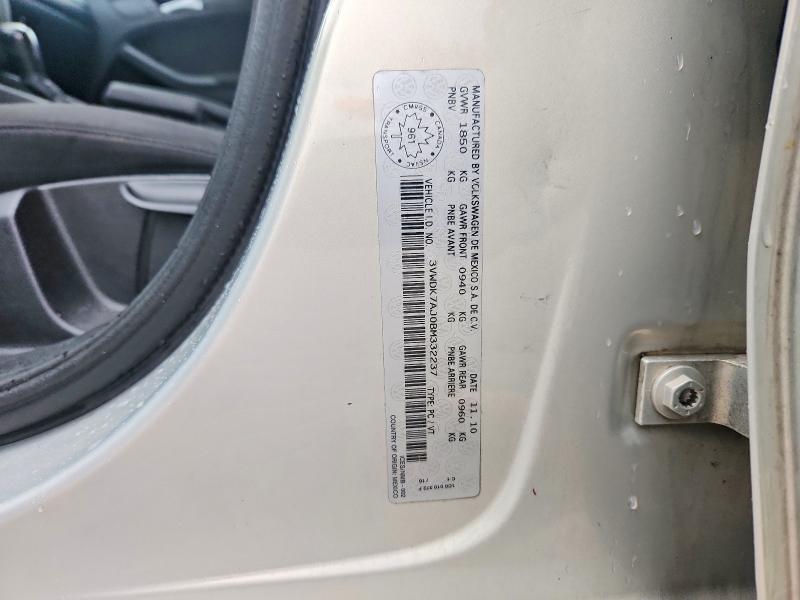 2011 Volkswagen Jetta მანქანა იყიდება აუქციონზე, vin: 3VWDK7AJ0BM332237, აუქციონის ნომერი: 67126586