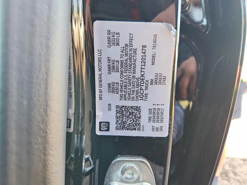 66765356 :رقم المزاد ، 1GCPTDEK7T1201478 vin ، 2026 Chevrolet Colorado مزاد بيع