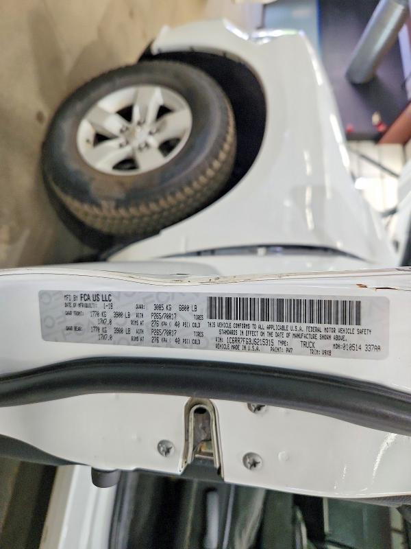 2018 Ram 1500 მანქანა იყიდება აუქციონზე, vin: 1C6RR7FG3JS215315, აუქციონის ნომერი: 65857466