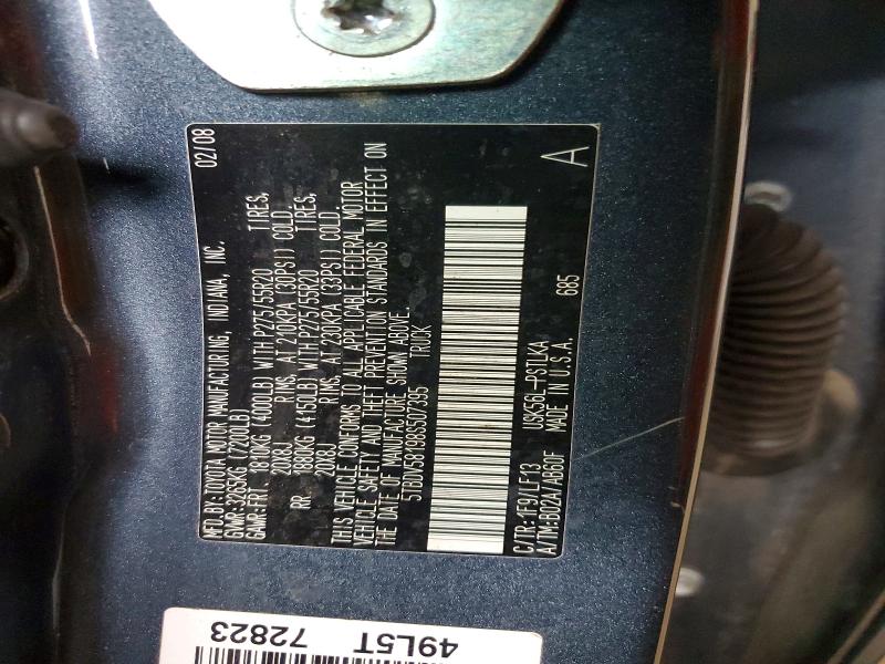 Aukcja sprzedaży 2008 Toyota Tundra, vin: 5TBDV58198S507395, numer aukcji: 65626696