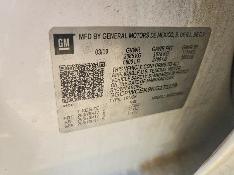 Aukcja sprzedaży 2019 Chevrolet Silverado, vin: 3GCPWCEK8KG171179, numer aukcji: 66166076