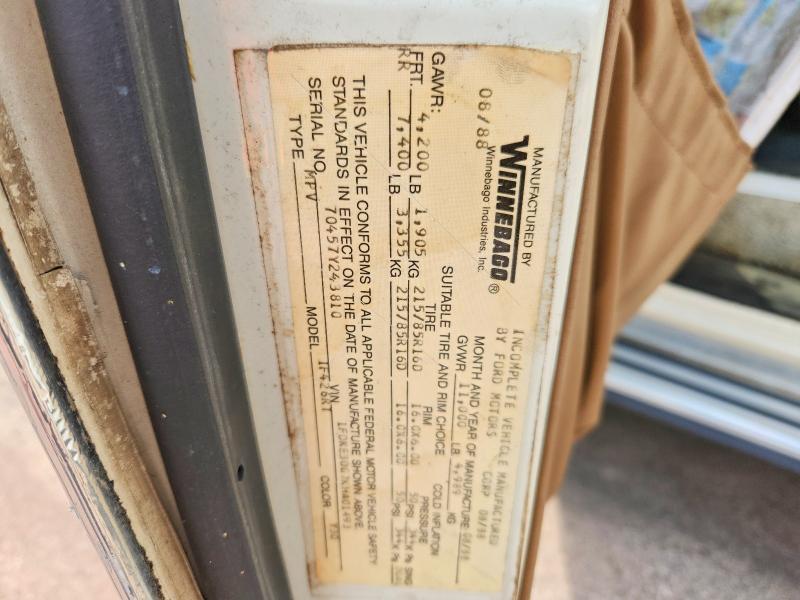 Продажа на аукционе авто 1989 Itasca Sundancer, vin: 1FDKE30G7KHA01493, номер лота: 66579826