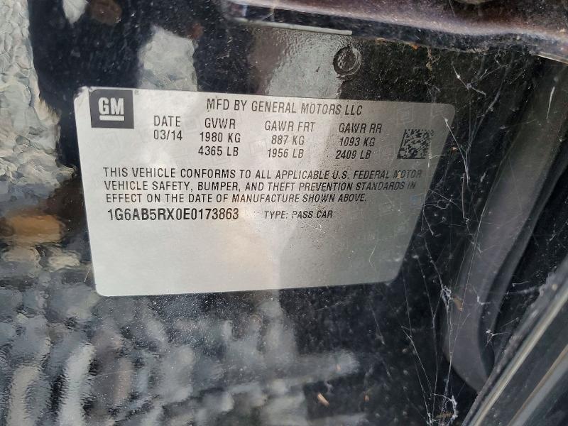 66421896 :رقم المزاد ، 1G6AB5RX0E0173863 vin ، 2014 Cadillac Ats مزاد بيع