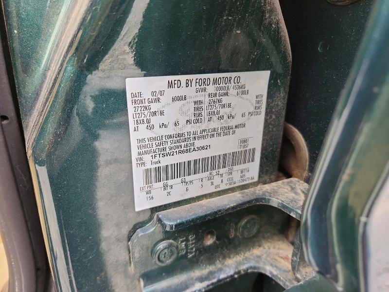 64242636 :رقم المزاد ، 1FTSW21R68EA30621 vin ، 2008 Ford F250 مزاد بيع