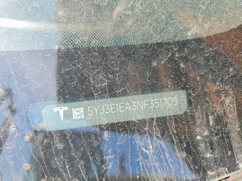 Продажа на аукционе авто 2022 Tesla Model 3, vin: 5YJ3E1EA3NF351709, номер лота: 66586716
