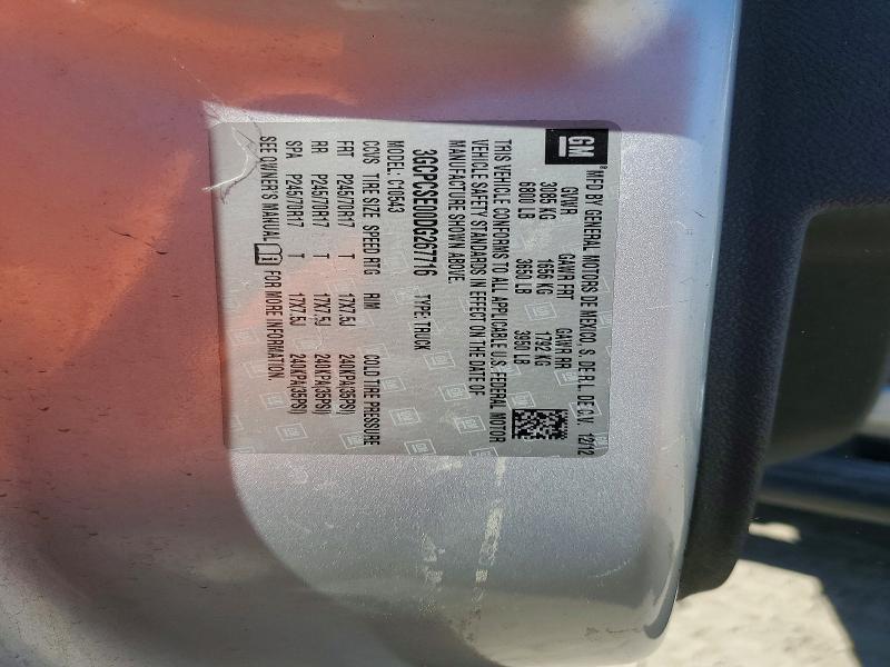 2013 Chevrolet Silverado მანქანა იყიდება აუქციონზე, vin: 3GCPCSE00DG267716, აუქციონის ნომერი: 65662506