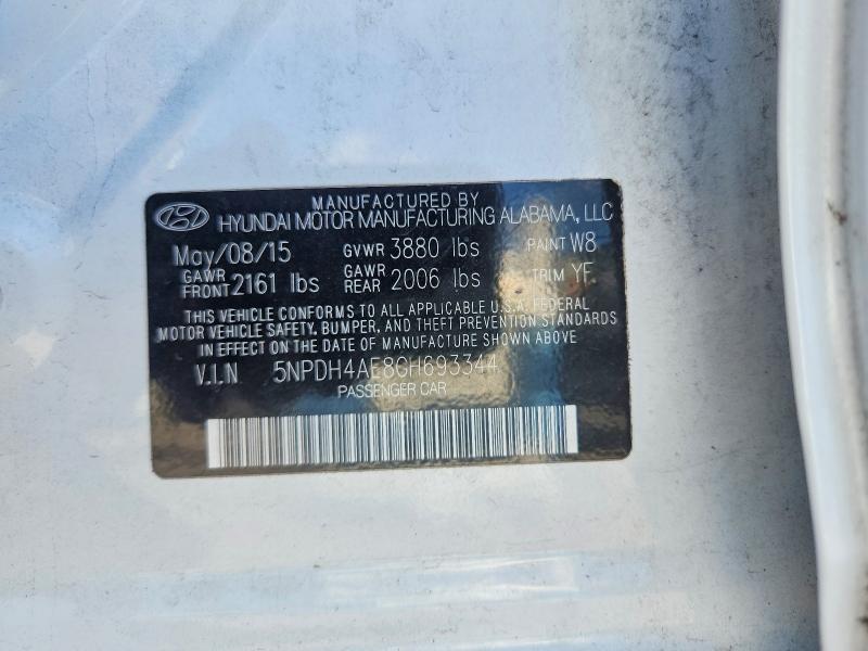 Продажа на аукционе авто 2016 Hyundai Elantra, vin: 5NPDH4AE8GH693344, номер лота: 65289156