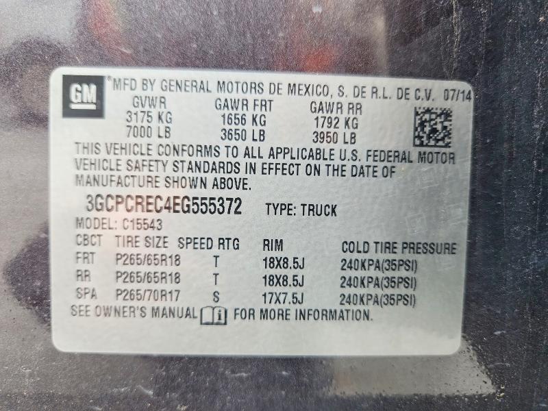 Aukcja sprzedaży 2014 Chevrolet Silverado, vin: 3GCPCREC4EG555372, numer aukcji: 64260736