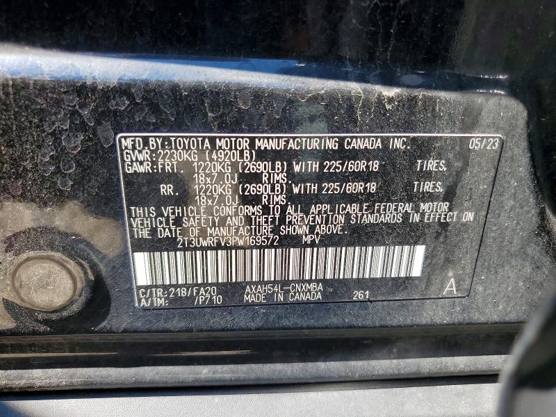 Продаж на аукціоні авто 2023 Toyota Rav4, vin: 2T3UWRFV3PW169572, номер лоту: 63660486