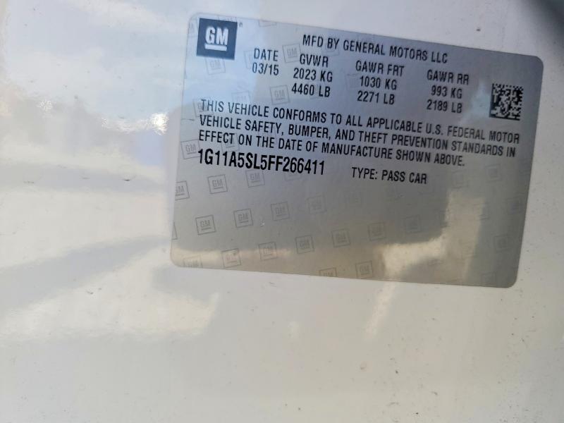Aukcja sprzedaży 2015 Chevrolet Malibu, vin: 1G11A5SL5FF266411, numer aukcji: 66498196