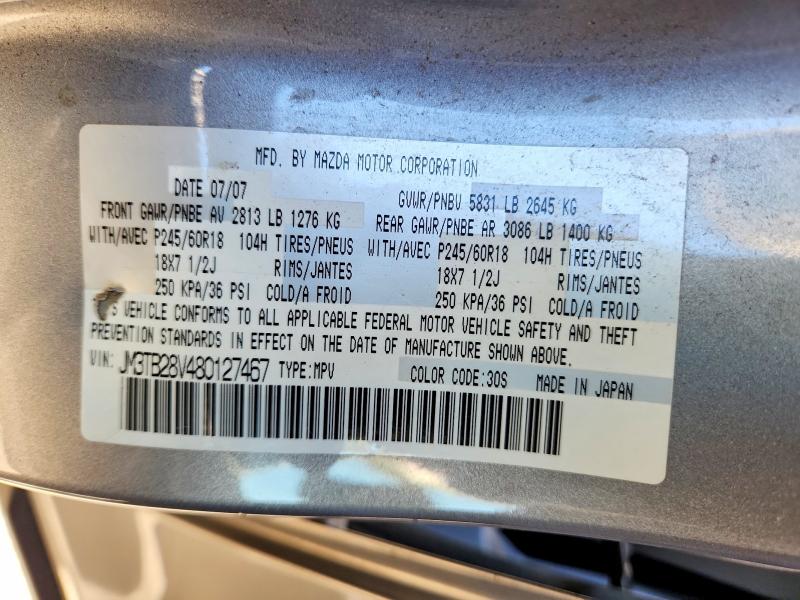 Продажа на аукционе авто 2008 Mazda Cx-9, vin: JM3TB28V480127467, номер лота: 65210686