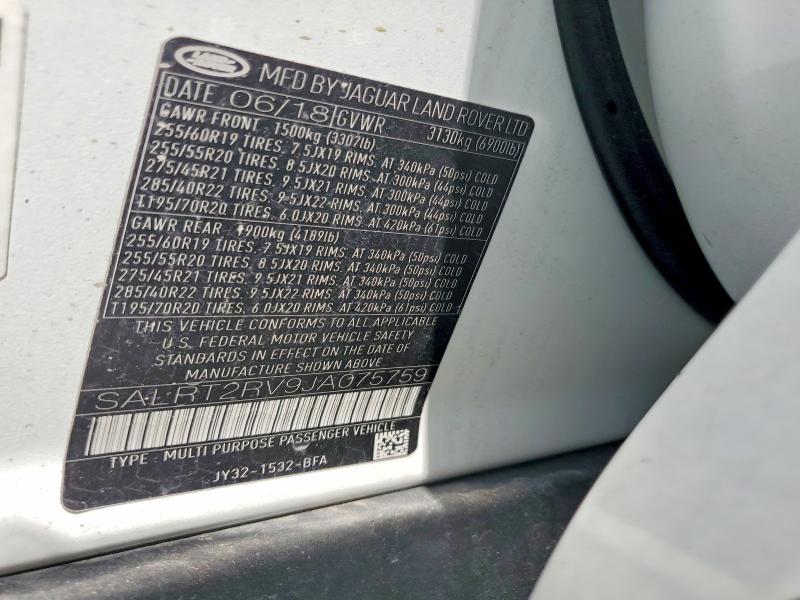 Aukcja sprzedaży 2018 Land Rover Discovery, vin: SALRT2RV9JA075759, numer aukcji: 66277046