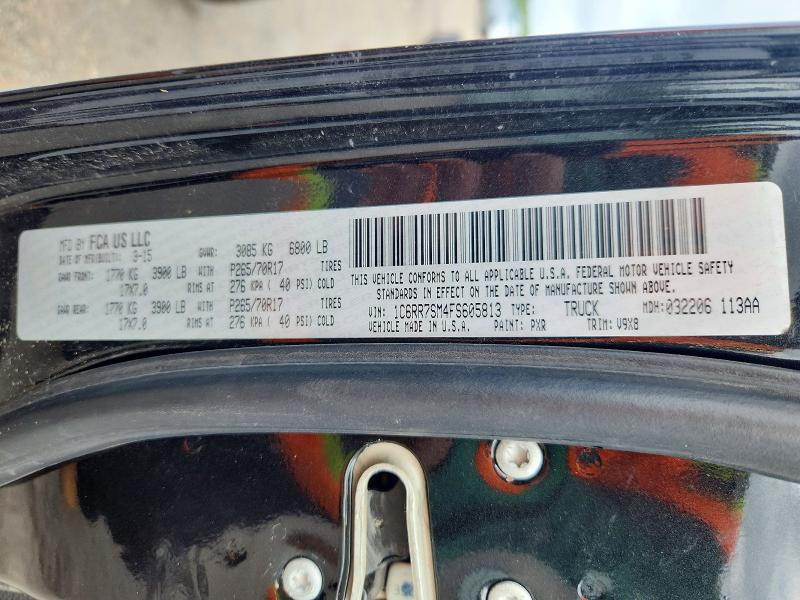 66921216 :رقم المزاد ، 1C6RR7SM4FS605813 vin ، 2015 Ram 1500 مزاد بيع