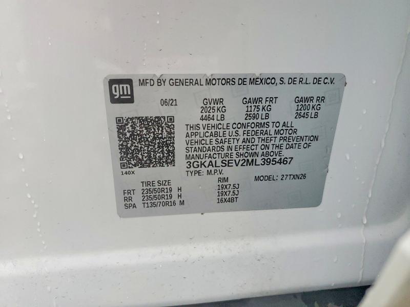 64107986 :رقم المزاد ، 3GKALSEV2ML395467 vin ، 2021 Gmc Terrain مزاد بيع