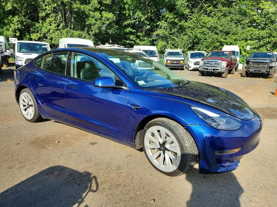 2022 Tesla Model 3 მანქანა იყიდება აუქციონზე, vin: 5YJ3E1EA3NF370471, აუქციონის ნომერი: 65989996