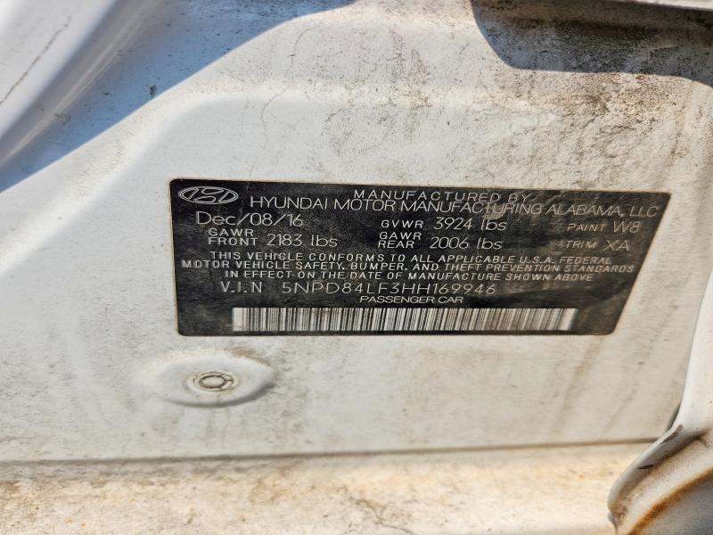 64486956 :رقم المزاد ، 5NPD84LF3HH169946 vin ، 2017 Hyundai Elantra مزاد بيع