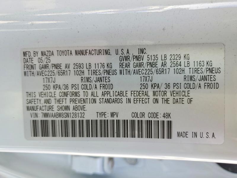Aukcja sprzedaży 2025 Mazda Cx-50, vin: 7MMVAABW8SN128132, numer aukcji: 64158286