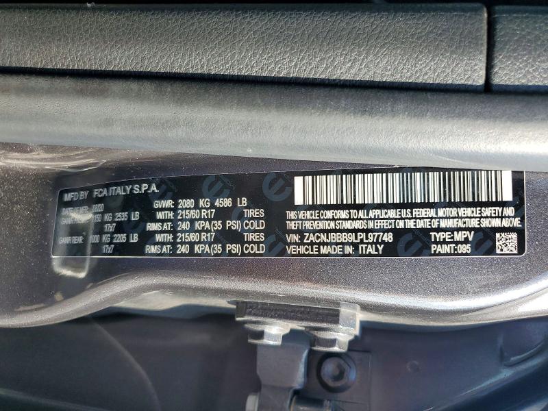 Продажа на аукционе авто 2020 Jeep Renegade, vin: ZACNJBBB9LPL97748, номер лота: 66686496