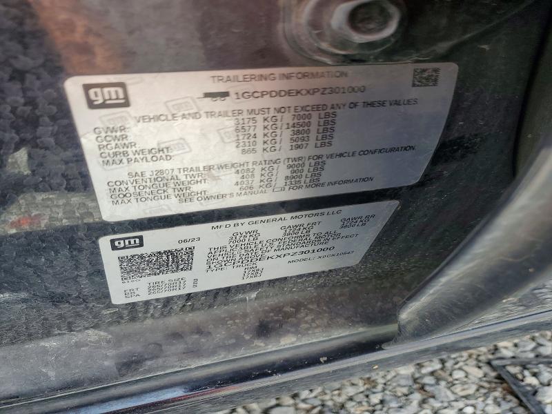 2023 Chevrolet Silverado მანქანა იყიდება აუქციონზე, vin: 1GCPDDEKXPZ301000, აუქციონის ნომერი: 64283166