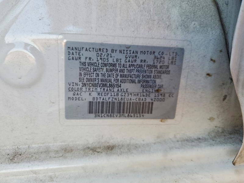 Продаж на аукціоні авто 2021 Nissan Versa, vin: 3N1CN8EV3ML865154, номер лоту: 66062466