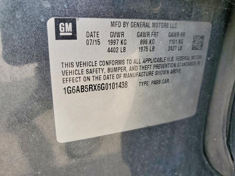 Auction sale of the 2016 Cadillac Ats, vin: 1G6AB5RX6G0101438, lot number: 64223796