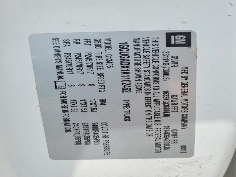 2010 Chevrolet Express G1500 მანქანა იყიდება აუქციონზე, vin: 1GCUGADX1A1102462, აუქციონის ნომერი: 64299596