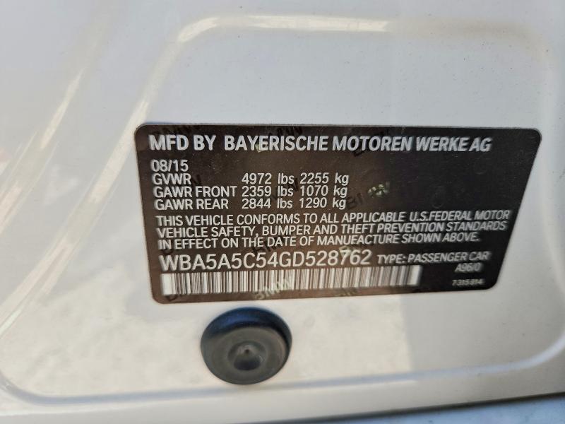 Продажа на аукционе авто 2016 Bmw 528, vin: WBA5A5C54GD528762, номер лота: 65502036