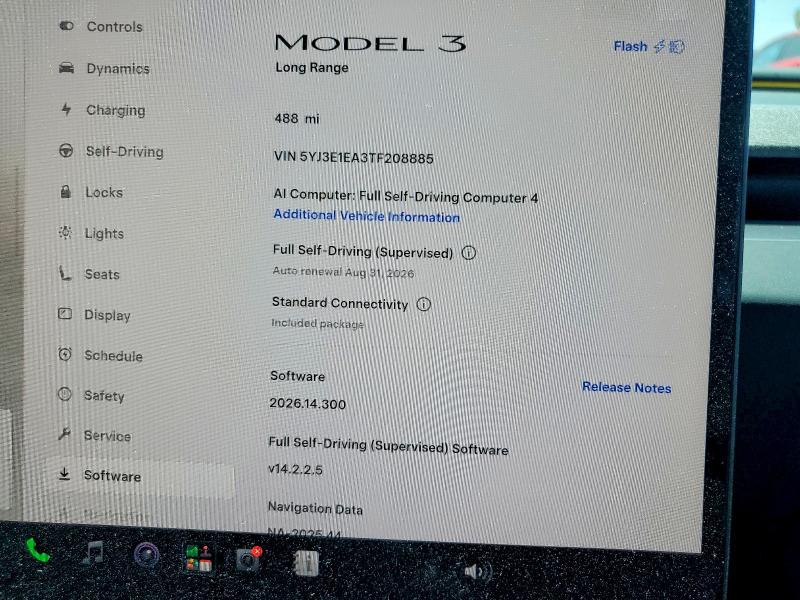 63212746 :رقم المزاد ، 5YJ3E1EA3TF208885 vin ، 2026 Tesla Model 3 مزاد بيع