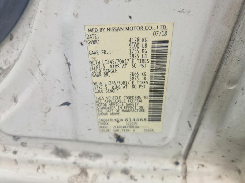 66923146 :رقم المزاد ، 1N6BF0LY6JN814468 vin ، 2018 Nissan Nv مزاد بيع