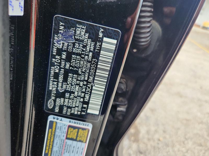 Aukcja sprzedaży 2021 Hyundai Tucson, vin: KM8J3CAL8MU383573, numer aukcji: 64552376