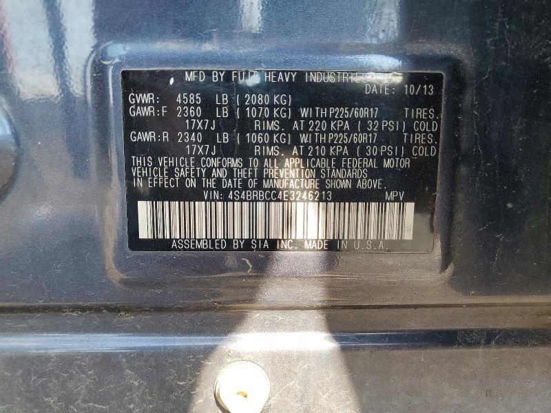 Продаж на аукціоні авто 2014 Subaru Outback, vin: 4S4BRBCC4E3246213, номер лоту: 66912286