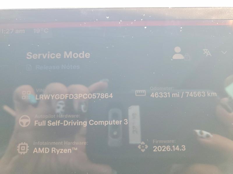 53967506 :رقم المزاد ، LRWYGDFD3PC057864 vin ، 2023 Tesla Model Y مزاد بيع