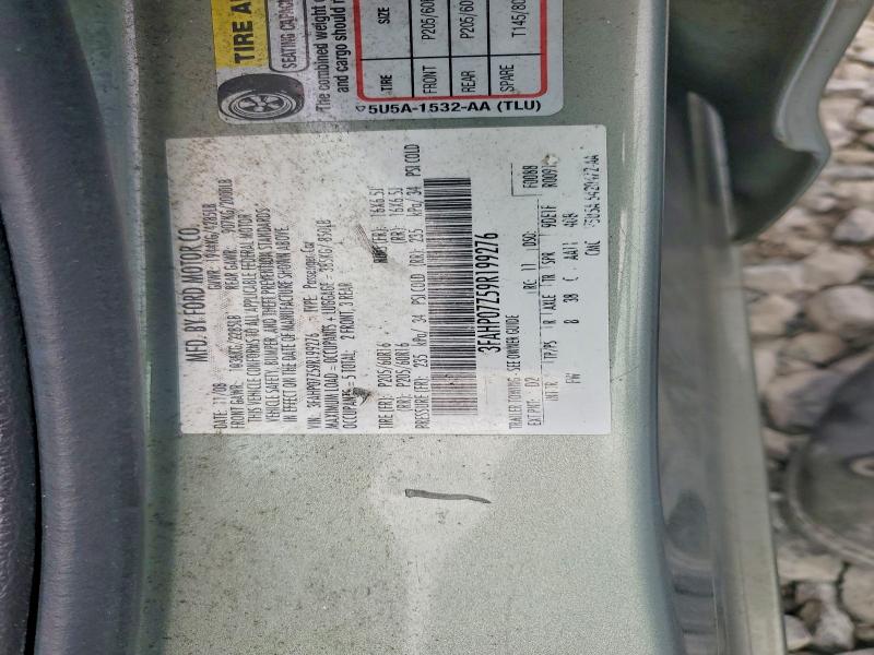 2009 Ford Fusion მანქანა იყიდება აუქციონზე, vin: 3FAHP07Z59R199276, აუქციონის ნომერი: 63293006