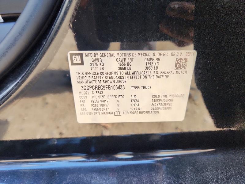 Продажа на аукционе авто 2015 Chevrolet Silverado, vin: 3GCPCREC9FG106433, номер лота: 65317986
