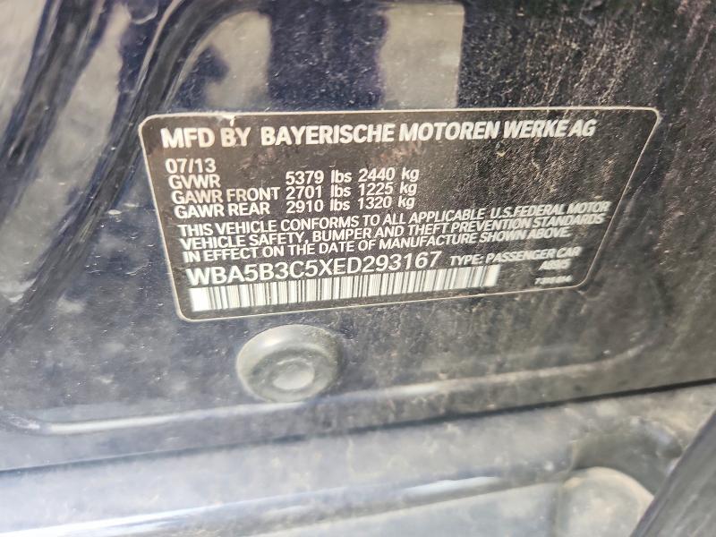 2014 Bmw 535 მანქანა იყიდება აუქციონზე, vin: WBA5B3C5XED293167, აუქციონის ნომერი: 64841286