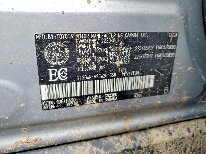 64063886 :رقم المزاد ، 2T3BWRFV2SW261658 vin ، 2025 Toyota Rav4 مزاد بيع