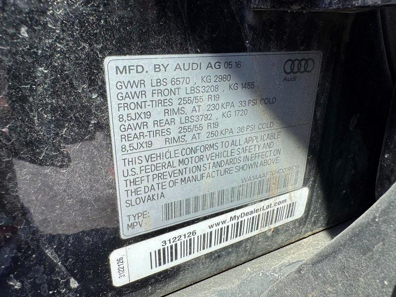 Продажа на аукционе авто 2017 Audi Q7, vin: WA1AAAF70HD019576, номер лота: 66640066