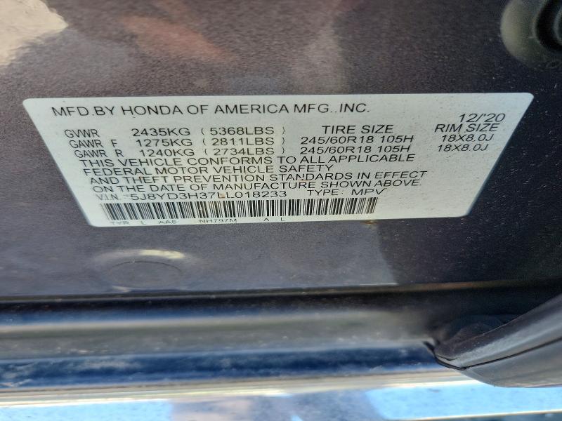 Продаж на аукціоні авто 2020 Acura Mdx, vin: 5J8YD3H37LL018233, номер лоту: 63646546