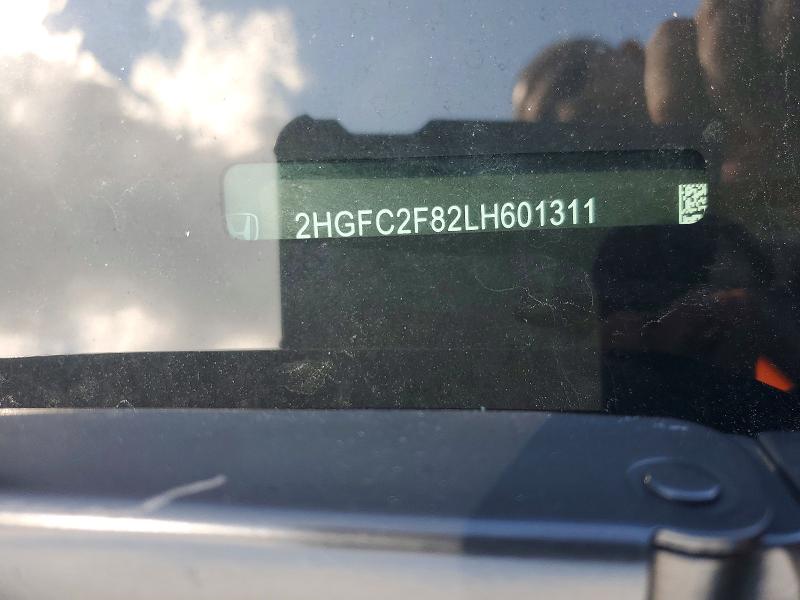 2020 Honda Civic მანქანა იყიდება აუქციონზე, vin: 2HGFC2F82LH601311, აუქციონის ნომერი: 63968686