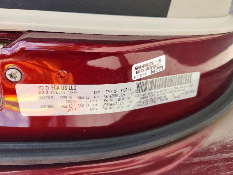 Aukcja sprzedaży 2018 Chrysler Pacifica, vin: 2C4RC1GG8JR170900, numer aukcji: 63877406